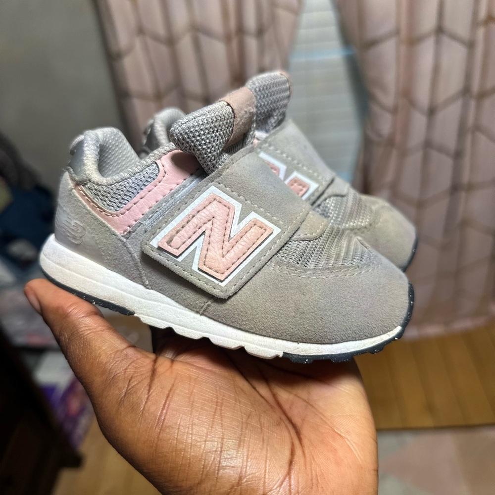 Grey and pink new balance